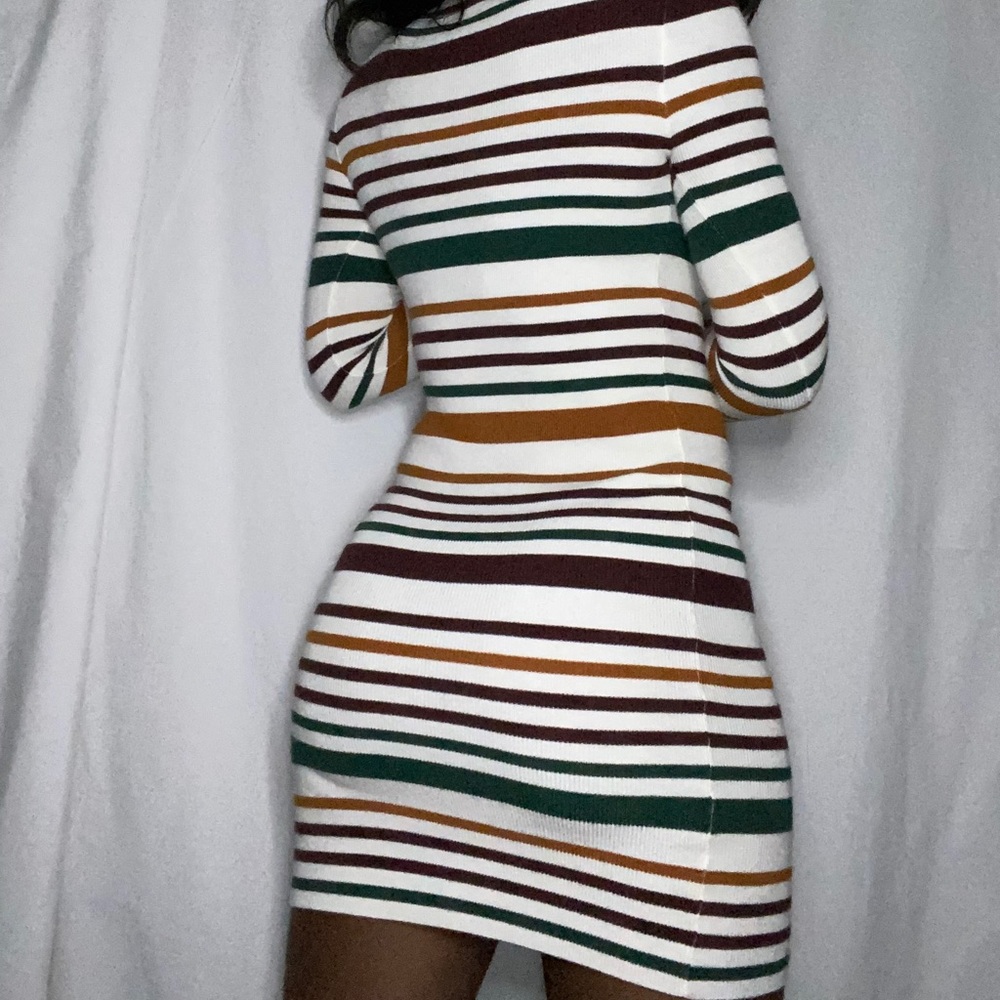 Striped longsleeve dress